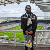 Justin had been waiting nearly 30 years for his first trip to St James’ Park (Image: Justin Pierre Robert)