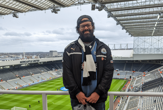 Justin had been waiting nearly 30 years for his first trip to St James’ Park (Image: Justin Pierre Robert)