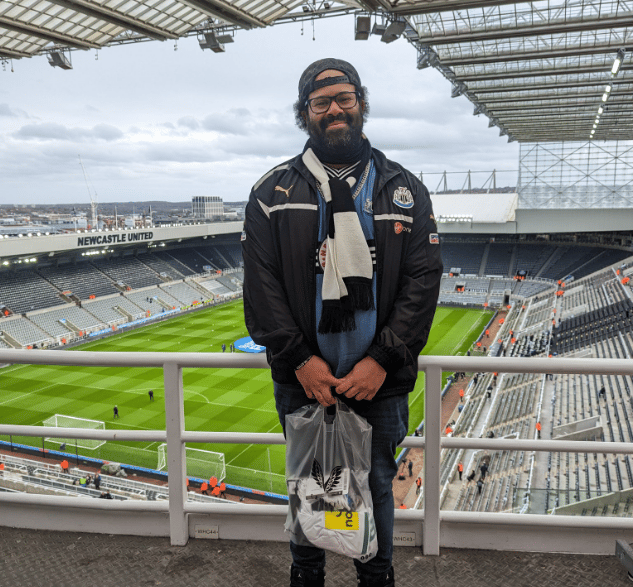 Justin had been waiting nearly 30 years for his first trip to St James’ Park (Image: Justin Pierre Robert)