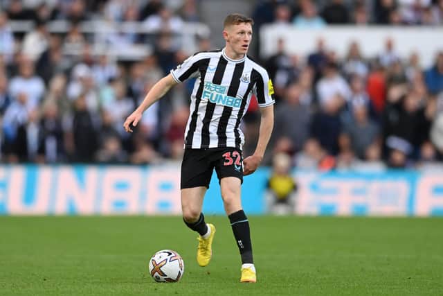 Newcastle United attacking midfielder Elliot Anderson.  (Photo by Stu Forster/Getty Images)