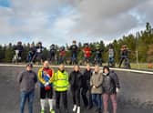 Coaches from Barnesbury BMX Club, Neighbourhood Inspector Jennifer Scott, and representatives from Edge North East North Tyneside Council’s Community Protection Team. Northumbria Police Copyright – No Reproduction Without Permission’