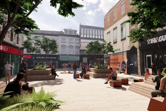 A CGI of Ridley Place in Newcastle city centre. 