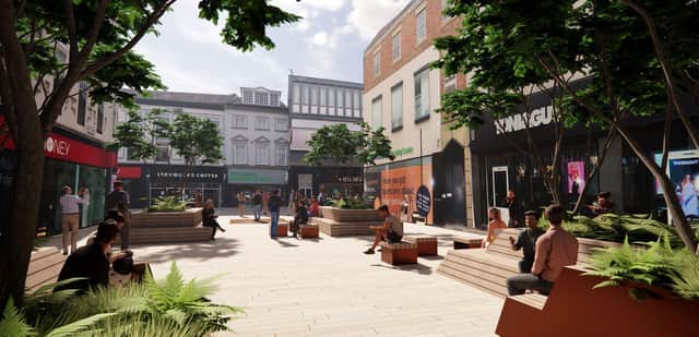 A CGI of Ridley Place in Newcastle city centre. 