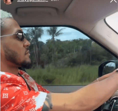 Joelinton driving in Brazil (Image: @thaysgondim_ Instagram)