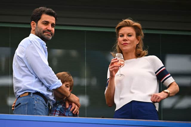 Newcastle United co-owners Mehrdad Ghodoussi (left) and Amanda Staveley (right)