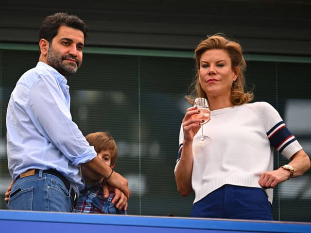Newcastle United co-owners Mehrdad Ghodoussi (left) and Amanda Staveley (right)