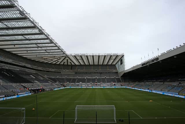 St James’ Park is the home of Newcastle United football club. (Photo by LINDSEY PARNABY/AFP via Getty Images)