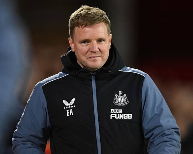 Newcastle United head coach Eddie Howe.  (Photo by OLI SCARFF/AFP via Getty Images)