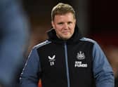 Newcastle United head coach Eddie Howe.  (Photo by OLI SCARFF/AFP via Getty Images)