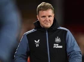 Newcastle United head coach Eddie Howe.  (Photo by OLI SCARFF/AFP via Getty Images)
