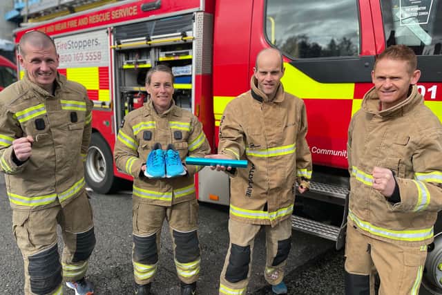 From left: Watch manager Graeme Taylor, watch manager Natalie Mortimer, firefighter Brendan McMillan and watch manager Simon Johnson.