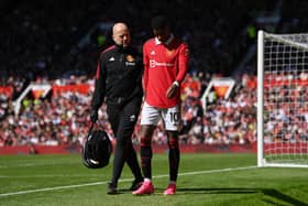 Erik ten Hag has said Marcus Rashford’s injury doesn’t look good. Credit: Getty.