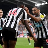 Newcastle United strikers Alexander Isak and Callum Wilson. (Photo by Stu Forster/Getty Images)