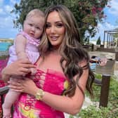 Charlotte Crosby and baby daughter Alba 