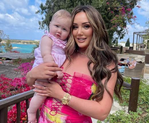 Charlotte Crosby and baby daughter Alba 