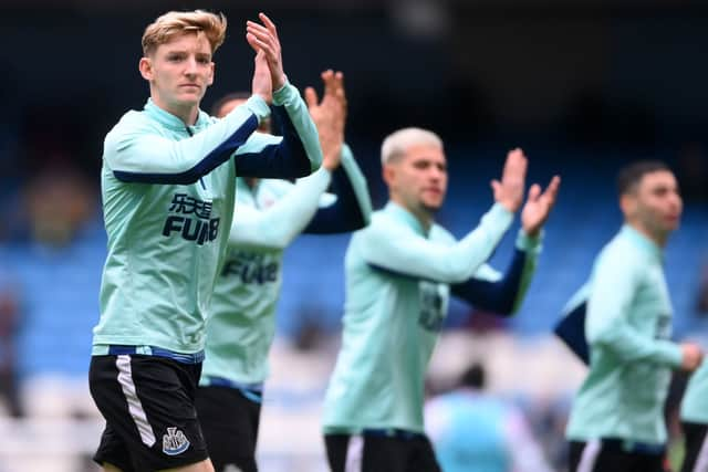 Newcastle United winger Anthony Gordon. (Photo by Laurence Griffiths/Getty Images)