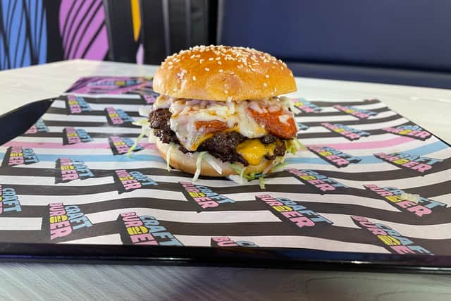 The burgers are made up of 100% Angus beef.