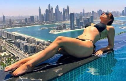 Vicky has been enjoying a life of luxury in sunny Dubai