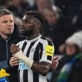 Newcastle United winger Allan Saint-Maximin. (Photo by JUSTIN TALLIS/AFP via Getty Images)