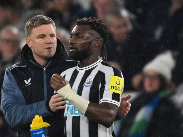 Newcastle United winger Allan Saint-Maximin. (Photo by JUSTIN TALLIS/AFP via Getty Images)