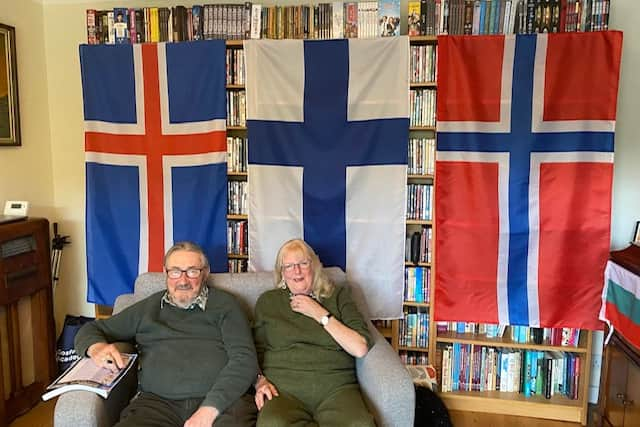 Katie’s grandparents watching the competition last year.