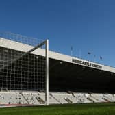 A general view of the stadium before the Premier League match between Newcastle United and Manchester United at St. James Park on April 02, 2023 in Newcastle upon Tyne, England. (Photo by Michael Regan/Getty Images)
