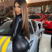 Geordie Shore star Chloe Ferry was snapped beside a Ferrari. (Picture: Instagram/@chloegshore1)
