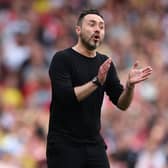 Brighton and Hove Albion manager Roberto De Zerbi. (Photo by Julian Finney/Getty Images)