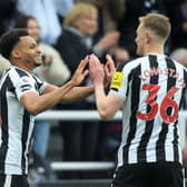 Newcastle United pair Jacob Murphy & Sean Longstaff. Photo by LINDSEY PARNABY/AFP via Getty Images)
