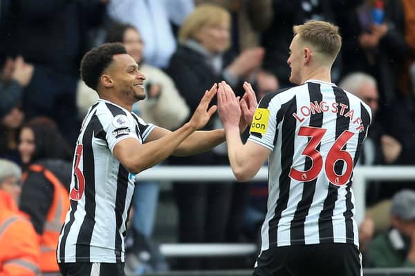 Newcastle United pair Jacob Murphy & Sean Longstaff. Photo by LINDSEY PARNABY/AFP via Getty Images)