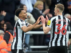Newcastle United pair Jacob Murphy & Sean Longstaff. Photo by LINDSEY PARNABY/AFP via Getty Images)