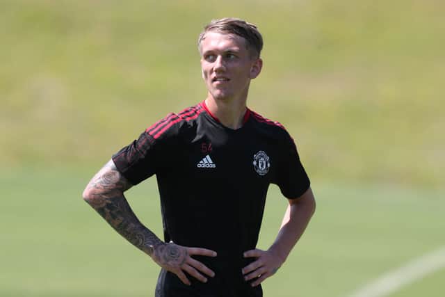 Ethan Galbraith is leaving Manchester United. (Photo by Matthew Peters/Manchester United via Getty Images)