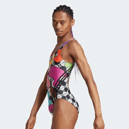 Adidas model sports women's swimwear