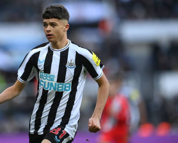 Newcastle United midfielder Lewis Miley.