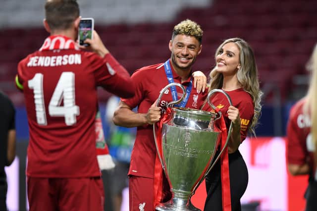 Oxlade-Chamberlain and Edwards got engaged last year (Image: Getty Images)