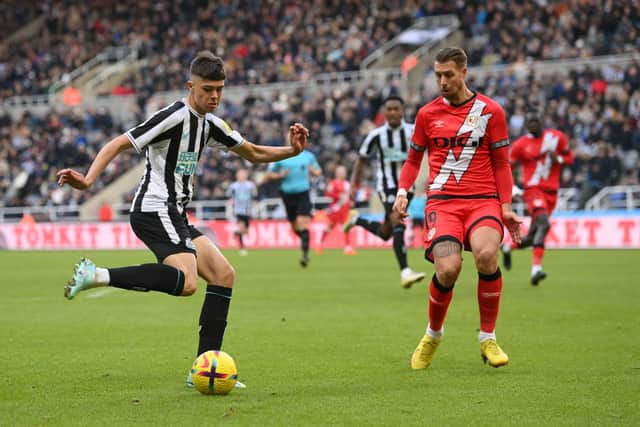 Newcastle United teenager Lewis Miley.  (Photo by Stu Forster/Getty Images)