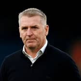 Leicester City manager Dean Smith. (Photo by Michael Regan/Getty Images)