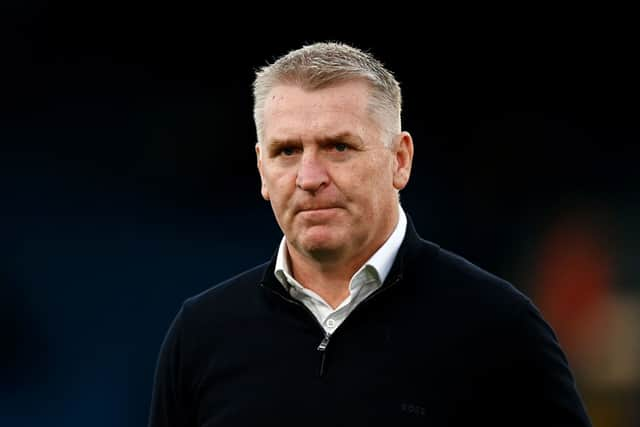 Leicester City manager Dean Smith. (Photo by Michael Regan/Getty Images)