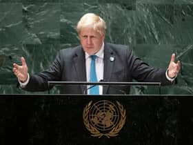 Boris Johnson addressed the 76th Session of the U.N. General Assembly and spoke about the threat of climate change (Getty Images)