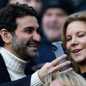 Newcastle United co-owners Merhdad Ghodoussi and Jamie Reuben. (Photo by OLI SCARFF/AFP via Getty Images)