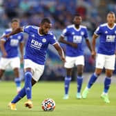 Ricardo Pereira of Leicester City during a Pre Season Friendly match between Leicester City and Villarreal CF at The King Power Stadium on August 04, 2021 in Leicester, England. 