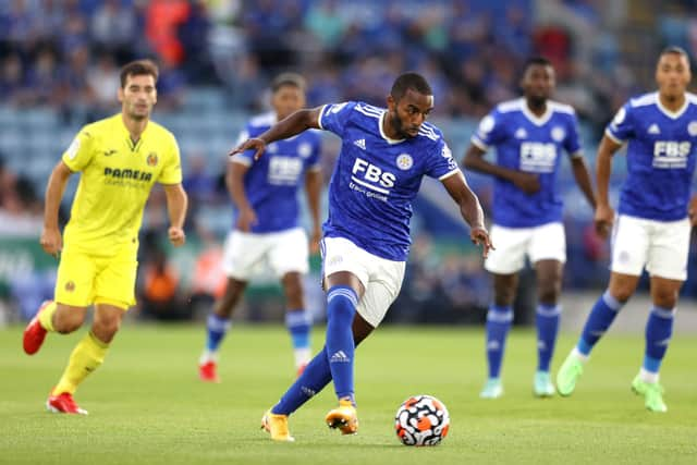 Ricardo Pereira of Leicester City during a Pre Season Friendly match between Leicester City and Villarreal CF at The King Power Stadium on August 04, 2021 in Leicester, England. 