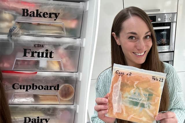 Meet the zero-waste woman who saves more than £1,000 a year through freezing ingredients individually. Kate Hall, 37, has been batch cooking and freezing for over 14 years, but only began freezing ingredients individually recently in what she deemed a “lightbulb moment”.