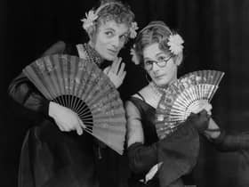 George Logan was renowned for his double act as Dr Evadne Hinge (right) with Patrick Fyffe as Dame Hilda Bracket (left) - Credit: Getty