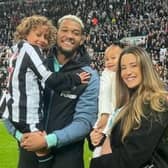 The family celebrated after the match.