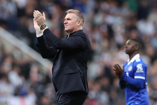 Leicester City boss Dean Smith. (Photo by Alex Livesey/Getty Images)