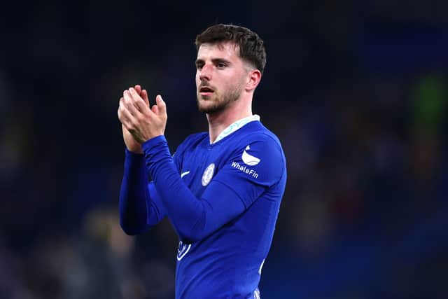  Mason Mount of Chelsea applauds the fans after their side’s defeat in the UEFA Champions League (Photo by Clive Rose/Getty Images)