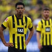 Borussia Dortmund midfielder Jude Bellingham. (Photo by Dean Mouhtaropoulos/Getty Images)