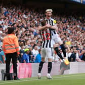 Anthony Gorodon celebrates his first Newcastle United goal.