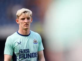 Newcastle United forward Anthony Gordon. (Photo by Alex Davidson/Getty Images)